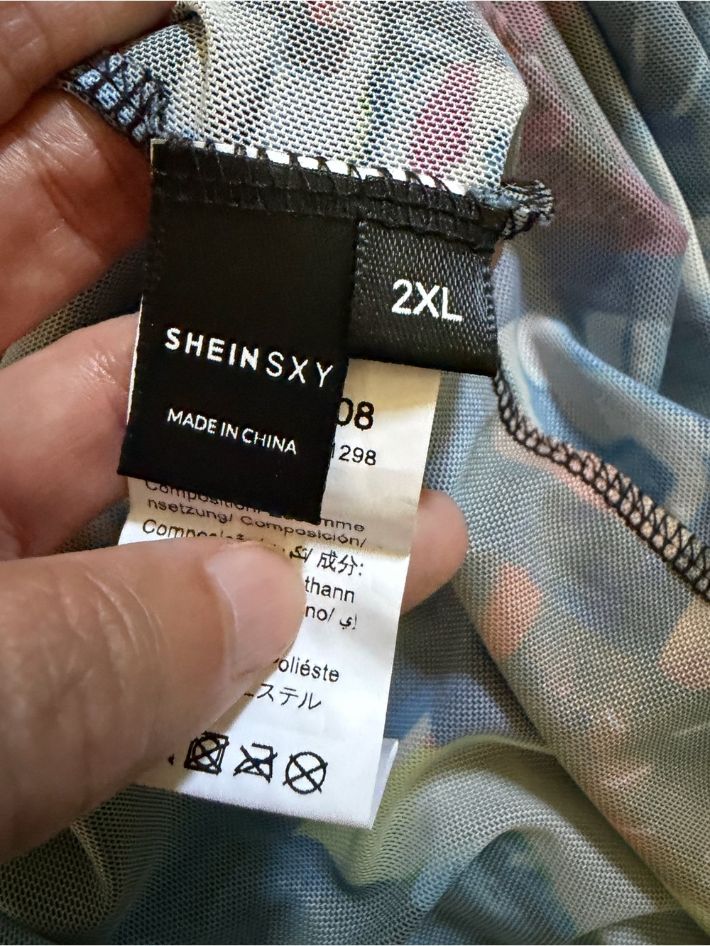 SHEIN Neon City Graphic Collage Mesh Dress NWOT - Picture 4 of 5